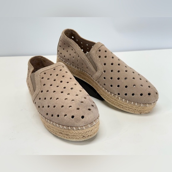🛍️Taupe suede‎ STEVE MADDEN Widmer Platform espadrilles size 7. - Picture 1 of 8